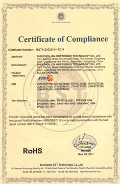 Certificado de panel solar fotovoltaico
